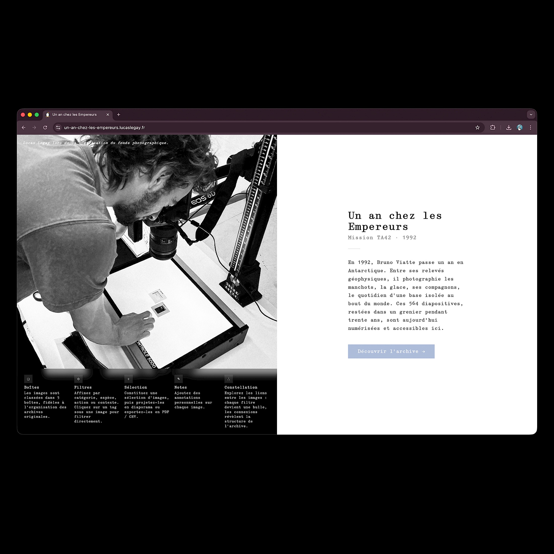 Un an chez les Empereurs - site web