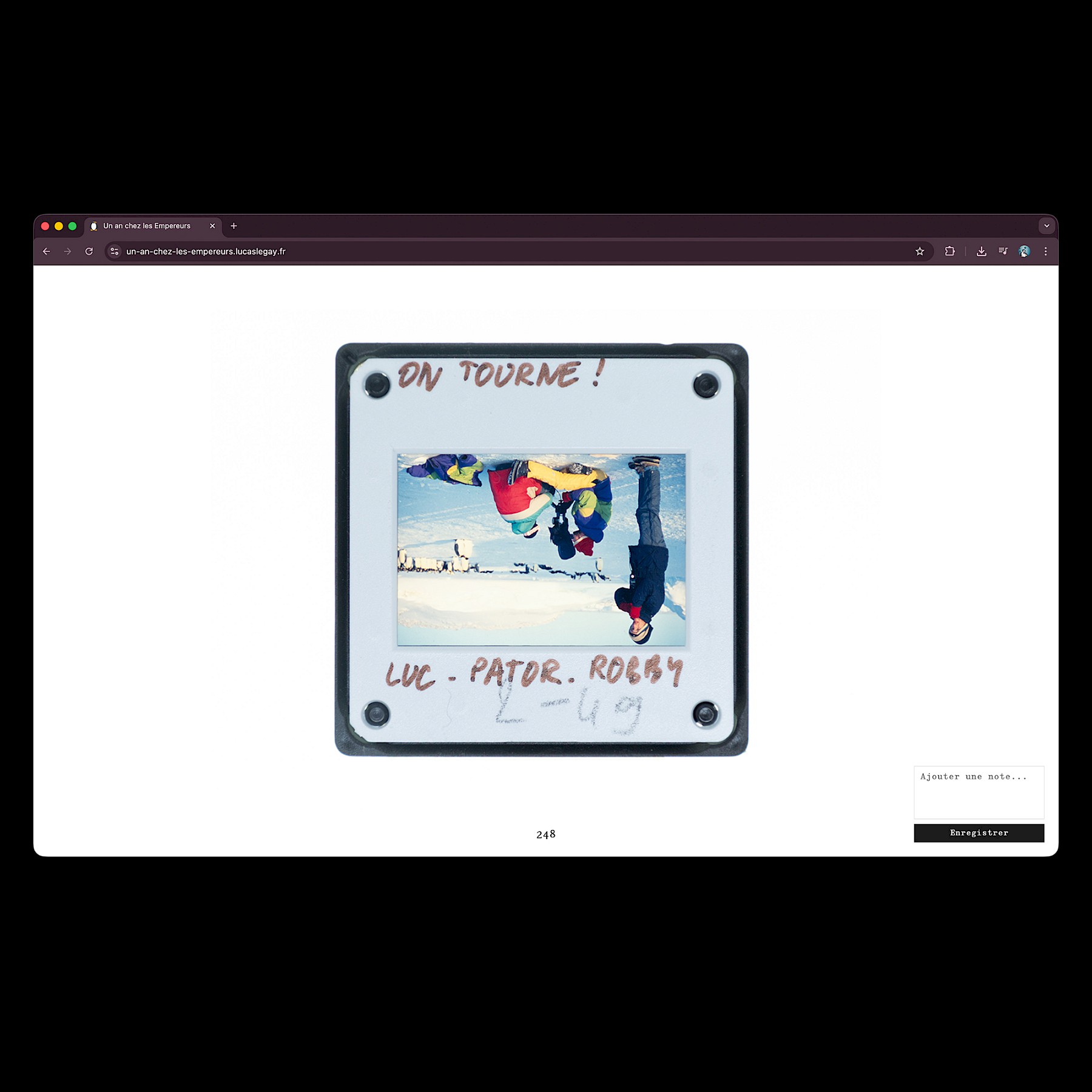 Un an chez les Empereurs - site web